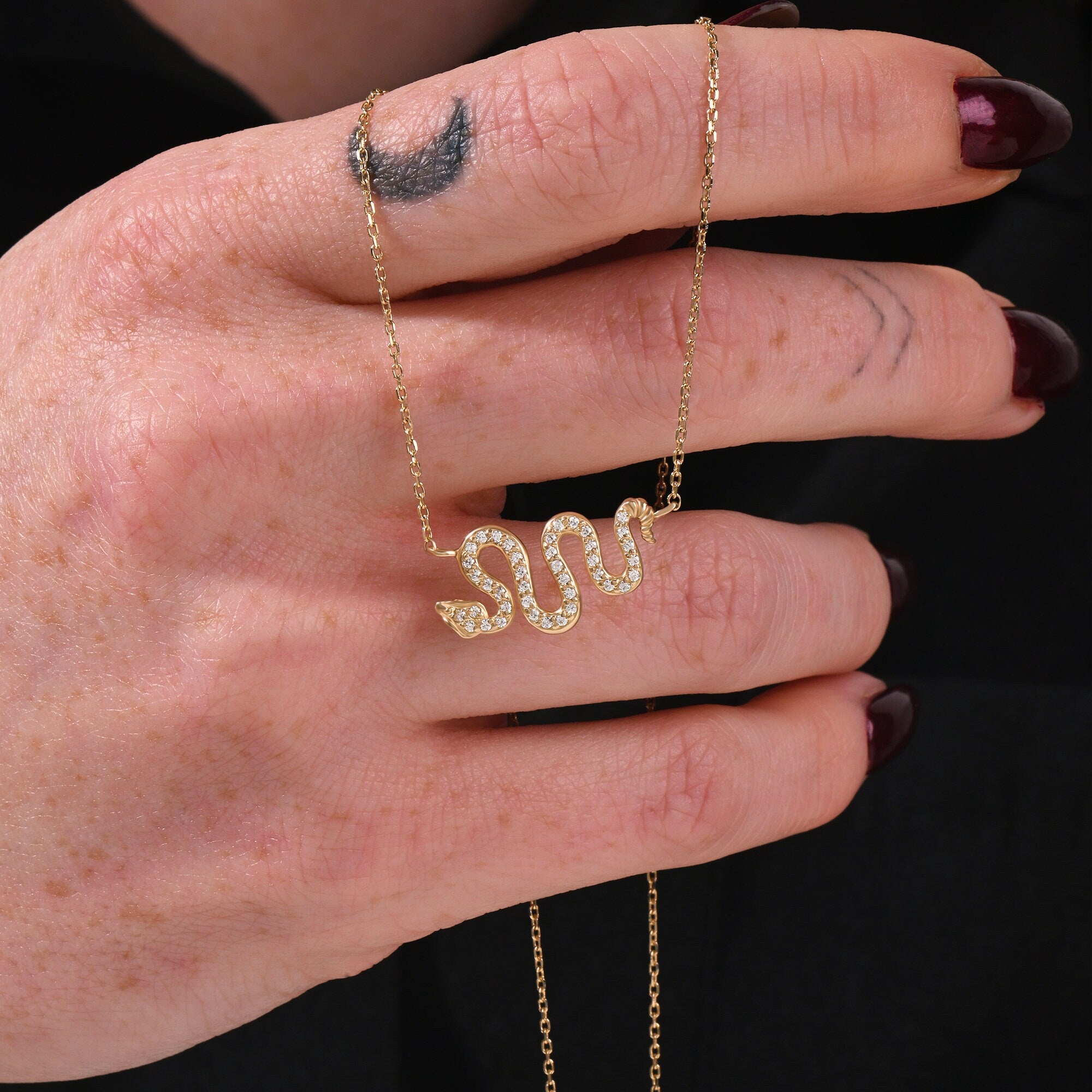 The Alchemist's Serpent: Black Onyx & Gold Energy Necklace