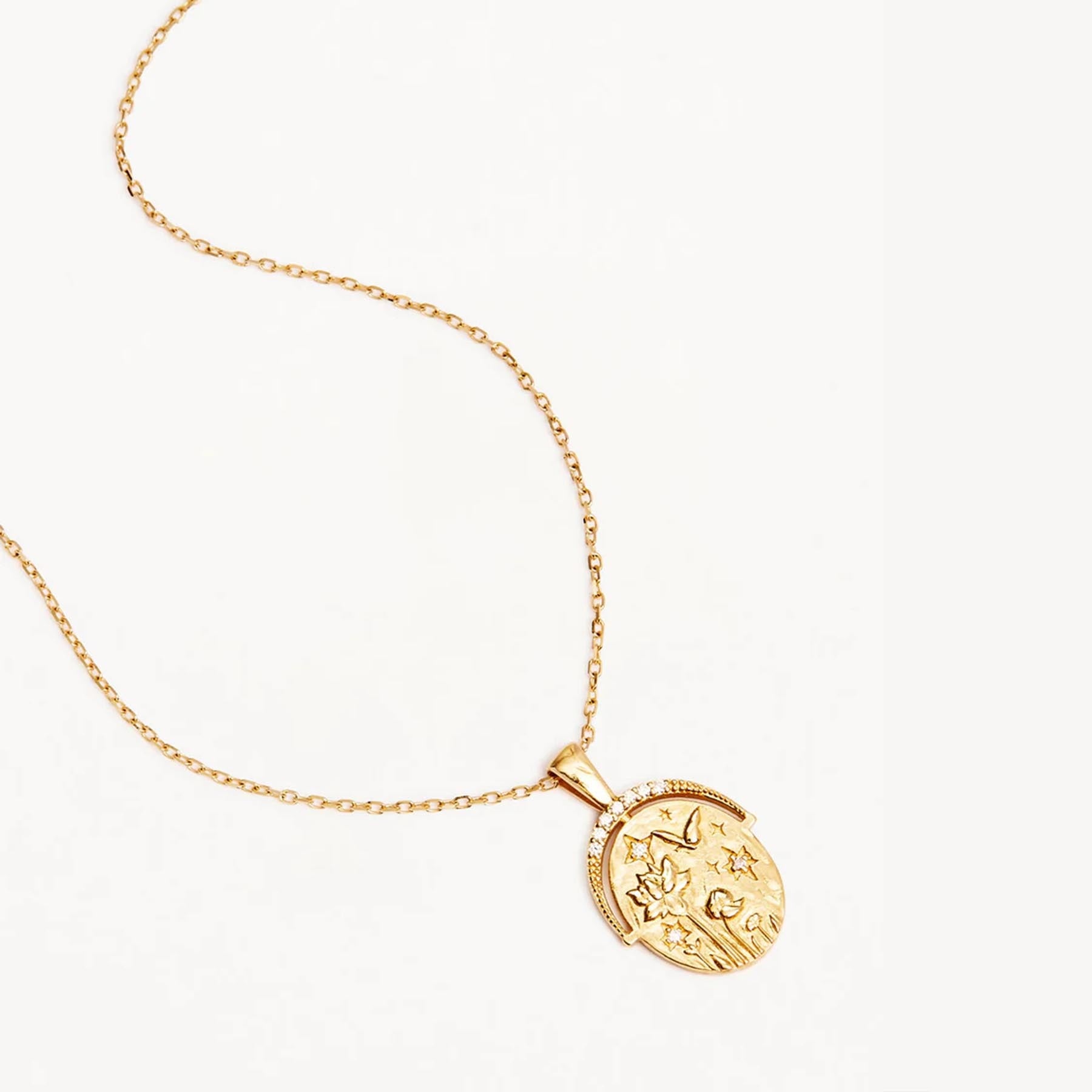 The Rising Lotus: 18K Gold Vermeil Medallion Necklace