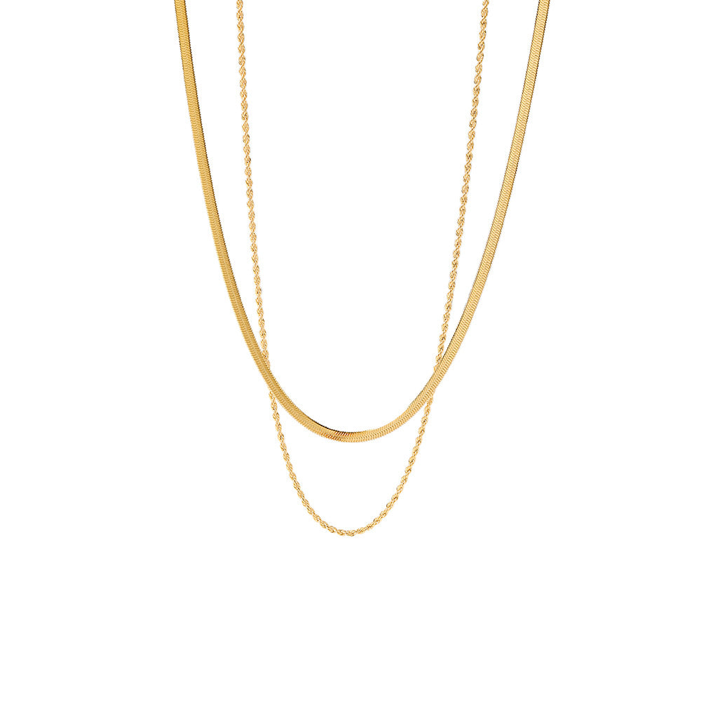 Serpent's Whisper: Minimalist 18k Gold Snake Necklace