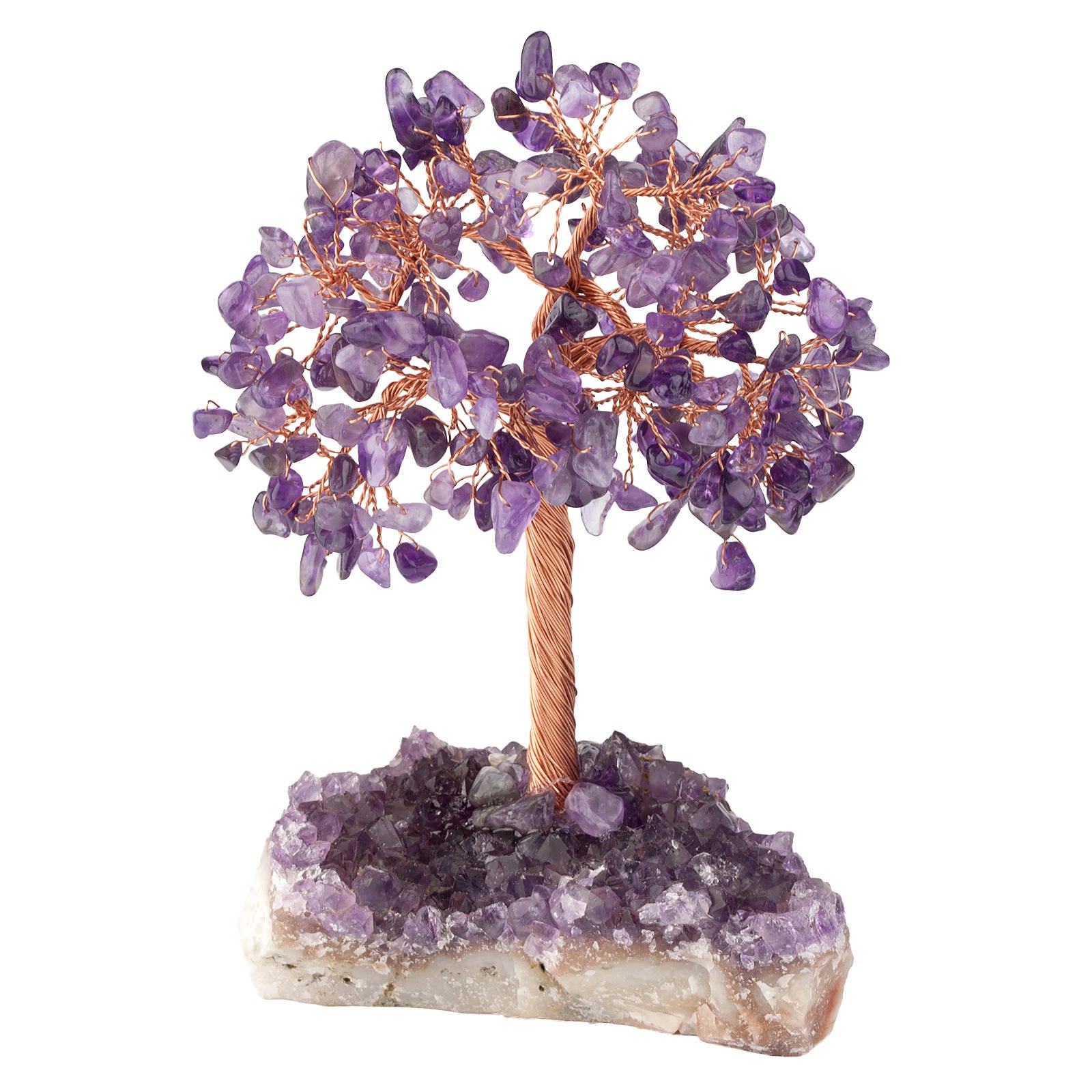 Talismore™ Amethyst Crystal Fortune Tree - Natural Gemstone Feng Shui Tree for Wealth & Good Luck